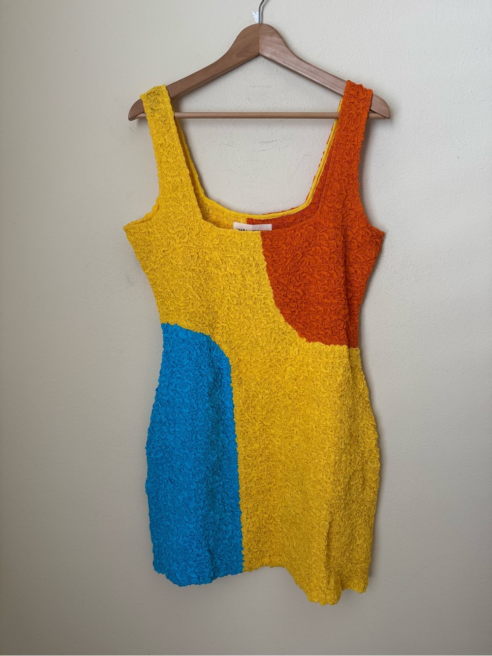 Mara Hoffman New Laura Dress Popcorn Mini Multicolor Large - Picture 1 of 5